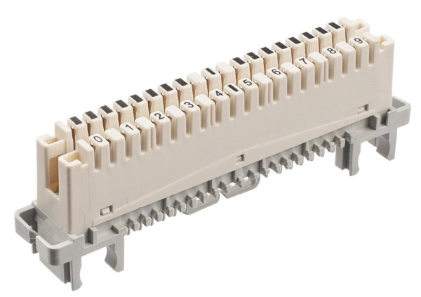 Плинт универсальный ПВТ-10Р Эконом, 10 пар размыкаемые контакты 0...9 (120902-00128)