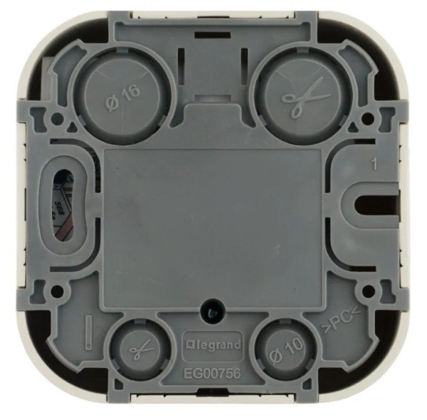 Quteo розетка телефонная RJ11, о/у, слоновая кость (782244)