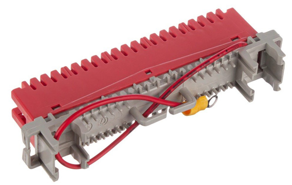 Плинт заземления универсальный ПВТ 10 пар, красный (120902-00094)