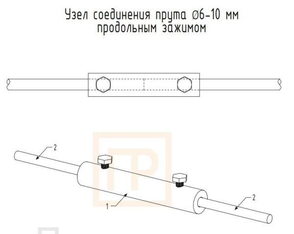 Зажим продольный d6-8 мм TDZ (PR08.12735)