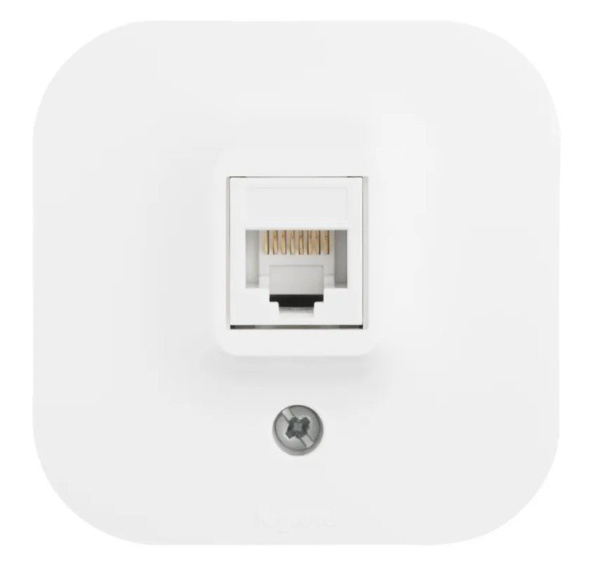 Quteo розетка компьютерная RJ45, 5e UTP, о/у, белая (782224)