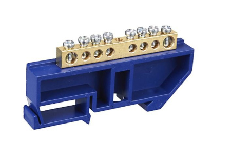 Шина N "ноль" на DIN-изоляторе ШНИ-6х9-8-Д-С (YNN10-69-8D-K07)