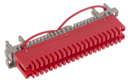 Плинт заземления универсальный ПВТ 10 пар, красный (120902-00094)