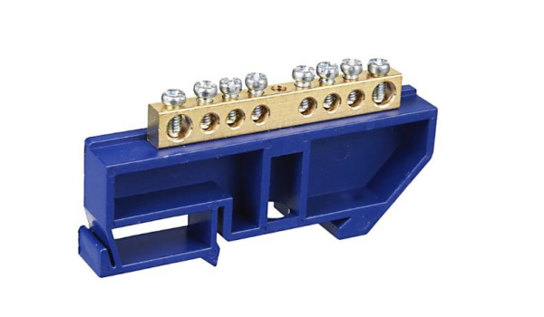 Шина N "ноль" на DIN-изоляторе ШНИ-6х9-8-Д-С (YNN10-69-8D-K07)