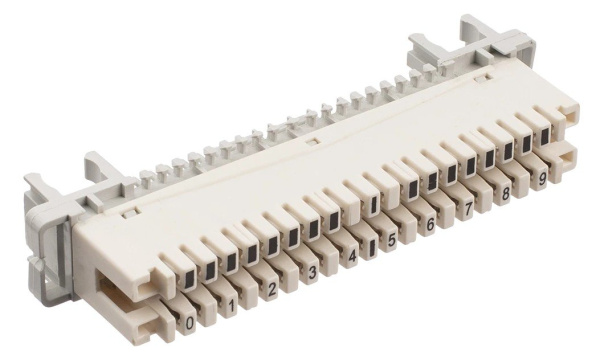 Плинт универсальный ПВТ-10Р Эконом, 10 пар размыкаемые контакты 0...9 (120902-00128)