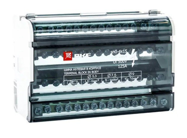 Шина нулевая в корпусе 4х15 (sn0-4х15)
