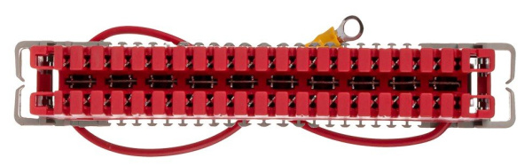 Плинт заземления универсальный ПВТ 10 пар, красный (120902-00094)