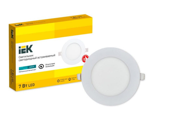 Светильник светодиодный ДВО 1602 LED 7Вт 4000К круг белый (LDVO0-1602-1-7-K02)