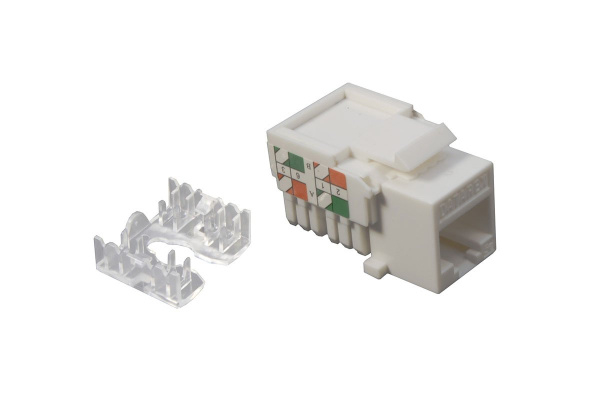 Модуль Keystone розеточный кат. 6, UTP, 1xRJ45, T568A/B, белый (DR-5103)